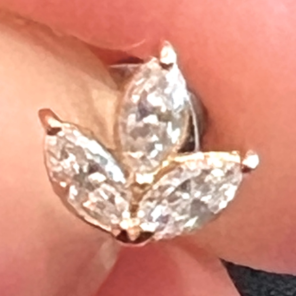 Elegant Gold and CZ Earrings